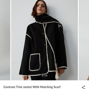 Commense Black Cape with White Trim